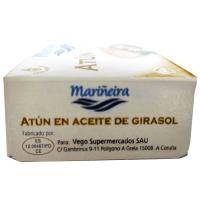 Atún en aceite de girasol MARIÑEIRA, lata 111 g