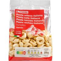 Tortellini rellenos de jamón EROSKI, paquete 250 g