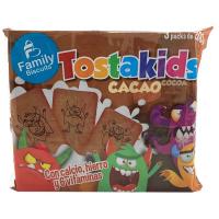 Galleta Tostakids cacao FAMILY BISCUITS, paquete 600 g