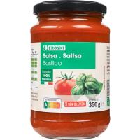 Salsa basilico EROSKI, frasco 350 g