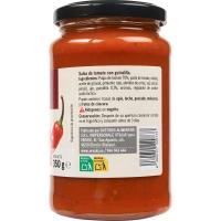 Salsa arrabbiata EROSKI, frasco 350 g