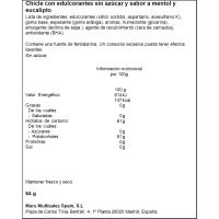 Chicle de eucalipto en gragea ORBIT, bote 64 g