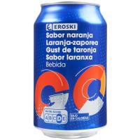 Bebida isotónica sabor naranja EROSKI, lata 33 cl