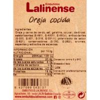 Oreja cocida en barra LALINENSE, al peso, compra mínima 100 g