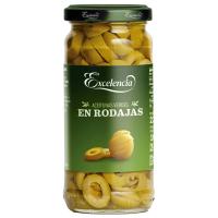 Aceitunas verdes en rodajas EXCELENCIA, frasco 105 g