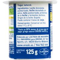 Yogur Griego natural light 2% EROSKI, pack 6x125 g