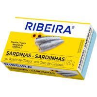 Sardinas en aceite de girasol RIBEIRA, lata 120 g