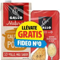 Caldo de Pollo + Fideo 0 GALLO, brik 1 litro