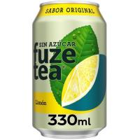 Refresco de té al limón sin azúcar FUZE TEA, lata 33 cl