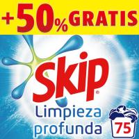 Detergente en polvo limpieza profunda SKIP, maleta 75 dosis