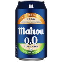 Cerveza tostada sin gluten MAHOU, lata 33 cl