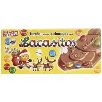 Turrón de chocolate con lacasitos LACASA, caja 200 g