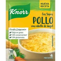 Sopa de pollo con cabello de angel KNORR, sobre 68 g