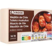 Mejillones chilenos en salsa vieira  14/18 EROSKI, lata 111 g