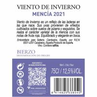 Vino Tinto D.O. Bierzo VIENTO DE INVIERNO, botella 75 cl