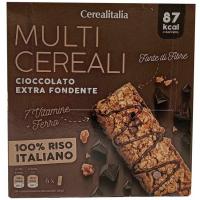 Barritas de cereales-choco negro CEREALITALIA, 6 uds, caja 126 g