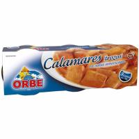 Calamares en salsa americana ORBE, pack 3x78 g