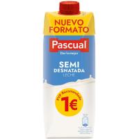 Leche semidesnatada PASCUAL, brik 750 ml