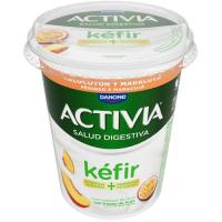 Kéfir con trozos de melocotón y granada ACTIVIA, tarrina 380 g