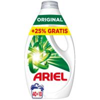 Detergente líquido ARIEL ORIGINAL, garrafa 40+10 dosis