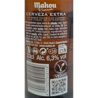 Cerveza reserva MAHOU, botellín 33 cl