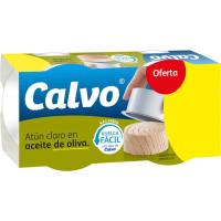 Atún claro en aceite de oliva CALVO, pack 2x65 g