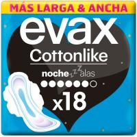 Compresa con alas noche EVAX COTTONLIke, paquete 18 uds