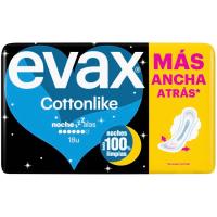 Compresa con alas noche EVAX COTTONLIke, paquete 18 uds