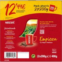 Café soluble descafeinado NESCAFÉ, pack 2x200 g