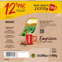 Café soluble natural NESCAFÉ, pack 2x200 g