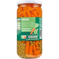 Guisante-zanahoria EROSKI, frasco 425 g
