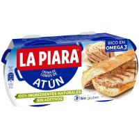 Paté de atún en aceite natural LA PIARA, pack 2x75 g