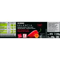 Pimiento de piquillo D.O. Lodosa EROSKI SELEQTIA, frasco 205 g