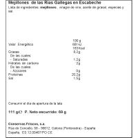 Mejillón en escabeche 13/18 piezas FRISCOS, lata 111 g