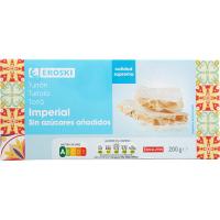 Turrón imperial sin azúcar EROSKI, caja 200 g