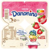 Danonino Maxi Petit sabor fresa DANONE, pack 4x100 g