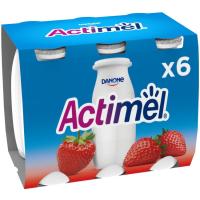 Yogur para beber sabor fresa ACTIMEL, pack 6x100 ml
