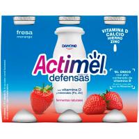 Yogur para beber sabor fresa ACTIMEL, pack 6x100 ml