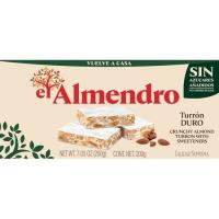 Turrón duro sin azúcar EL ALMENDRO, caja 200 g