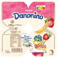 Danonino Maxi sabor fresa-plátano DANONE, pack 4x100 g